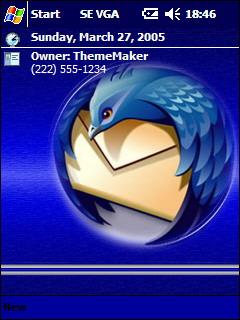 Blue Thunderbird VGA Theme for Pocket PC