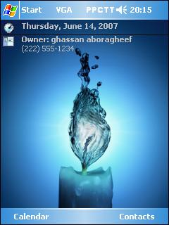 Blue candle gh Theme for Pocket PC