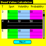 Bond Value Calculator for Palm OS