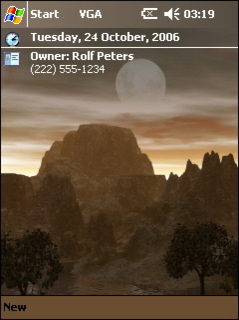 Brown Mountain Moon RP Theme for Pocket PC