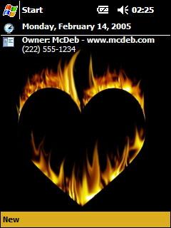 Burning Heart Theme for Pocket PC