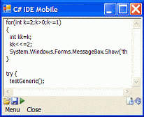 C# IDE Mobile