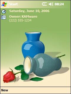 CA Rose and Vases Theme for Pocket PC