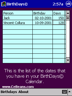 CEBeans BirthDays