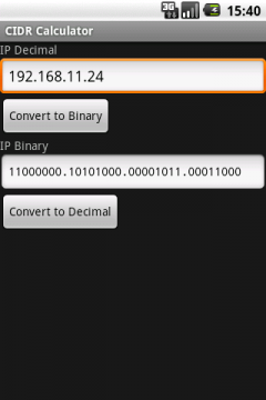 CIDR Calculator (Android)