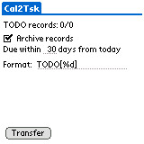 Cal2Tsk (Calendar to Tasks)