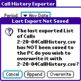 Call History Exporter for Treo 600/650