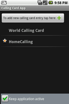 CCApp (Calling Card App)