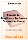 Canada for Gentlemen for MobiPocket Reader