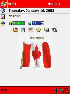 Canadian Flag Animated Theme for Pocket PC