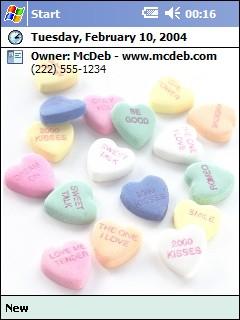 Candy Hearts Theme for Pocket PC