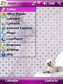 Capiz Silver Pink - Pocket PC Theme