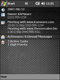 Carbon Theme for Pocket PC