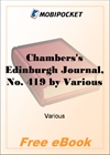 Chambers's Edinburgh Journal, No. 419 Volume 17, New Series, January 10, 1852 for MobiPocket Reader