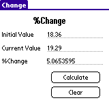 %Change (Palm OS)