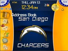 Chargers Theme for Blackberry 8300 Curve