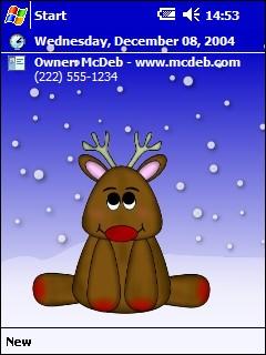 Christmas Deer Theme for Pocket PC