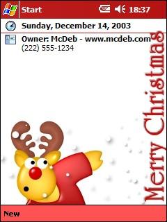 Christmas Reindeer Theme for Pocket PC