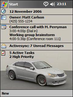 Chrysler Sebring SEMA AV Theme for Pocket PC