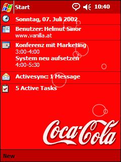 Coke Animated Theme for Pocket PC