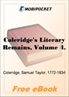 Coleridge's Literary Remains, Volume 4 for MobiPocket Reader