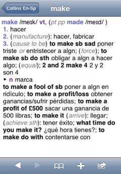 Collins Spanish Dictionary (iPhone)