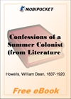 Confessions of a Summer Colonist for MobiPocket Reader