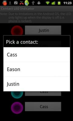 Contact LED Indicator for Android
