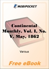 Continental Monthly, Vol. I, No. V, May, 1862 for MobiPocket Reader