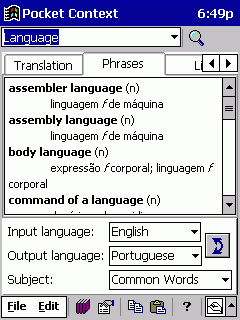 Pocket Context English/Portuguese, Pocket PC, MIPS