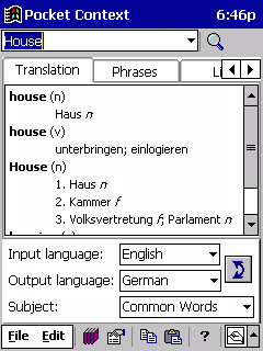 Pocket Context English/German, Pocket PC, SH3