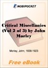 Critical Miscellanies, Volume 2 for MobiPocket Reader