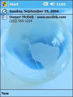 Crystal Blue Planet Theme for Pocket PC