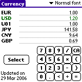 Currency for Palm OS
