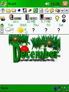 December Animated Theme for Pocket PC