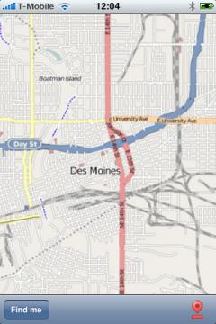 Des Moines Street Map