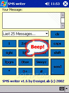 DesignLab's SMS writer