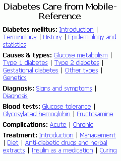 Diabetes Care Quick Study Guide (Palm OS)