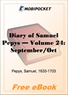 Diary of Samuel Pepys - Volume 24 for MobiPocket Reader