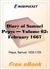 Diary of Samuel Pepys - Volume 62 for MobiPocket Reader
