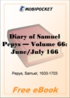 Diary of Samuel Pepys - Volume 66 for MobiPocket Reader