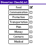 Disaster CheckList