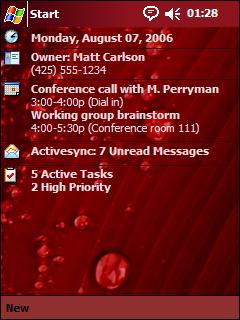 Droplet (Red) Theme for Pocket PC