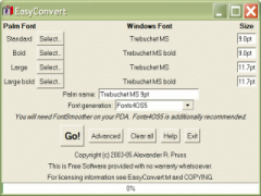 EasyConvert for FontSmoother and Plucker Fonts