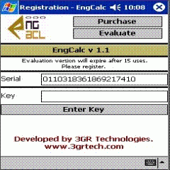 EngCalc Lite Electrial - Palm Calculator