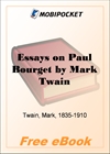 Essays on Paul Bourget for MobiPocket Reader
