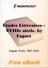 Etudes Litteraires - XVIIIe siecle for MobiPocket Reader