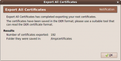 Export All Certificates - Firefox Addon