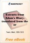 Extracts from Adam's Diary for MobiPocket Reader