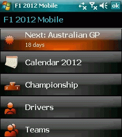 F1 Season 2012 (Windows Mobile)